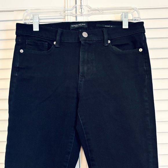 Banana Republic Premium Denimwear Distressed Black Skinny Jeans Size 27 - Picture 2 of 6